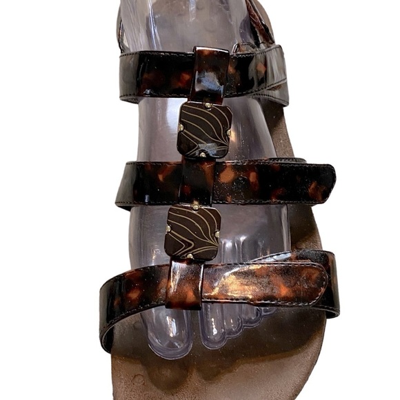 Vionic women’s 9 sandals tortoise amber brown sling back - Picture 3 of 13